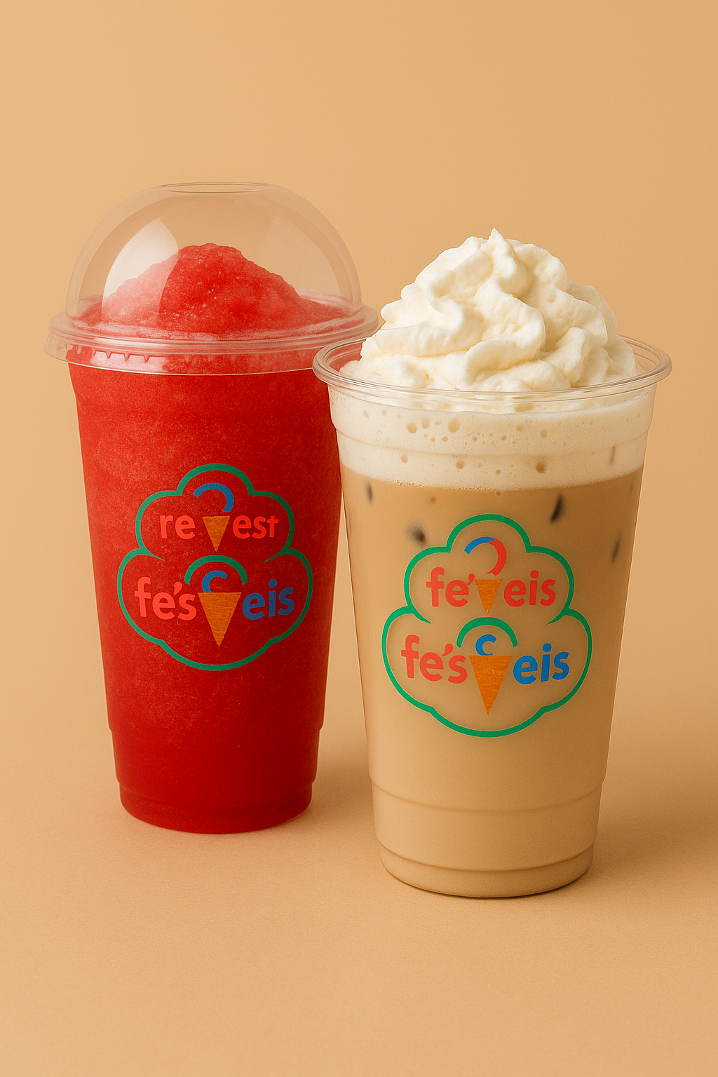 Plastic Feestelijke Bekers 500ML 50 stuks - hoge kwaliteit- met dome deksel slush puppy-milkshake bekers