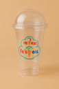 Plastic Feestelijke Bekers 500ML 50 stuks - hoge kwaliteit- met dome deksel slush puppy-milkshake bekers