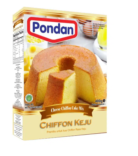 Cakemix cheese chiffon Pondan