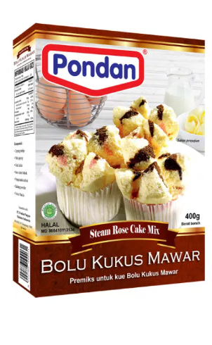 Pondan Cakemix Bolu Kukus Mawar 400g